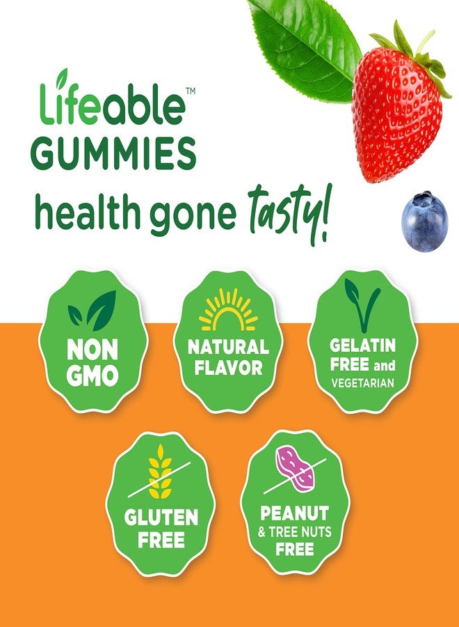 Lifeable Turmeric Curcumin and Ginger for Kids – with Black Pepper Extract – 2000mg – Great Tasting Natural Flavor Gummy Supplement – Gluten Free Vegetarian Chewable – 90 Gummies - Image 3